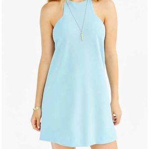 Silence + Noise Marci Carved-Neck ponte mini dress